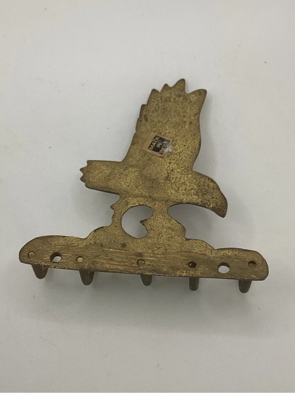 Brass-Tone Eagle Wall Hook Rack - key holder